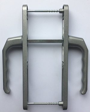 Дверная ручка с пружиной для ПВХ дверей 28/85 мм. серебро A. Silver