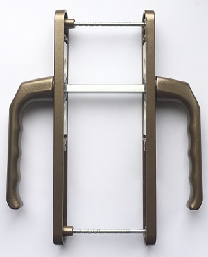 Дверная ручка с пружиной для ПВХ дверей 28/85 мм. бронза A.Bronz-5