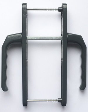 Дверная ручка с пружиной для ПВХ дверей 28/85 мм. антрацит-грей