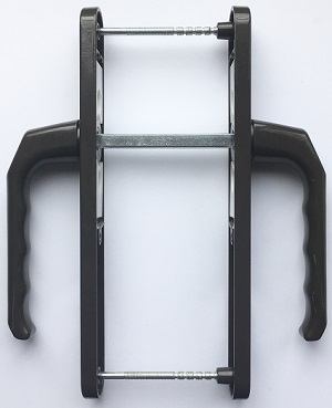 Дверная ручка с пружиной для ПВХ дверей 25/85 мм.  коричневая (8019)