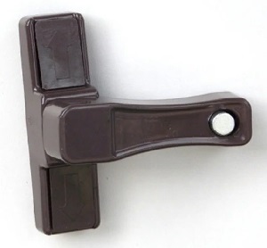 Блокирующая защелка (с кнопкой) коричневая (Ral8019)